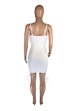 Sling Side Hollow-Out Drawstring Tie Hip Wrap Sexy Dress SML8207