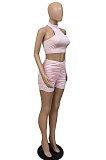 Casual Sexy Ruffle Pure Color Three Pieces ABL6678