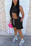 Casual Sports Pocket Vest Loose Shorts Sets HT6069