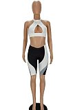 Halter Neck Backless Colpus Hollow Out Sexy Two-Piece MN8368