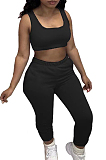 Euramerican Pure Color Vest Long Pants Sports Sets YM182 