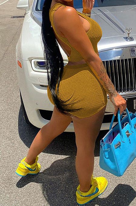 Women Yoga Pure Color Backless U Neck Tank Tops Shorts Jumpsuit 2 Sets MLM9071