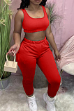Euramerican Pure Color Vest Long Pants Sports Sets YM182 