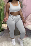 Euramerican Pure Color Vest Long Pants Sports Sets YM182 