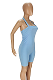 Summer Sexy Pure Halter Color Bodycon Jumpsuits ANK6019