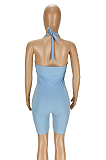 Summer Sexy Pure Halter Color Bodycon Jumpsuits ANK6019