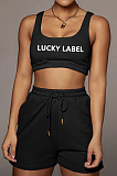 Fashion Letter Embroidered Vest Sports Sets YT3272