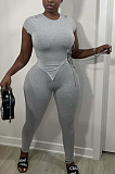 Unilateral Sexy Bind Prue Color Pit Bat Fashion Casual Sets ARM8295