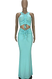 Euramerican Fashion Pit Bar Ruffle Long Dress Sets YT3278