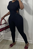 Unilateral Sexy Bind Prue Color Pit Bat Fashion Casual Sets ARM8295