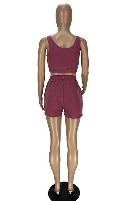 Fashion Letter Embroidered Vest Sports Sets YT3272