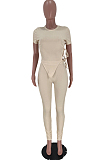 Unilateral Sexy Bind Prue Color Pit Bat Fashion Casual Sets ARM8295