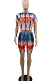 Women Tie Dye Printing Casual Shorts Sets GB8019