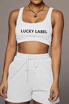 Fashion Letter Embroidered Vest Sports Sets YT3272
