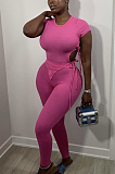 Unilateral Sexy Bind Prue Color Pit Bat Fashion Casual Sets ARM8295