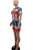 Women Tie Dye Printing Casual Shorts Sets GB8019