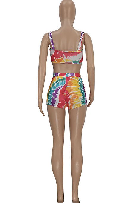 Euramerican Women Temperament Printing Shorts Sets FFE148