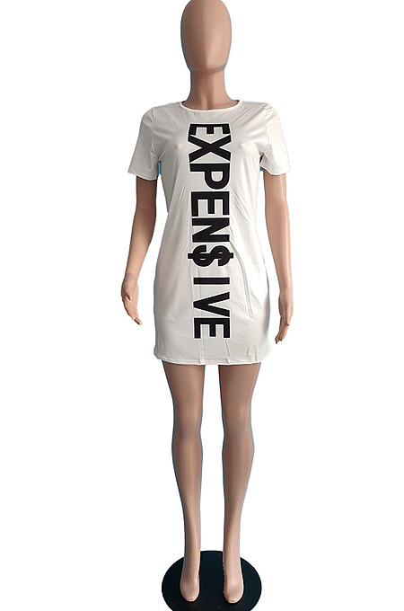 Summer Personnality Letter Printing Fashion Dress JG050