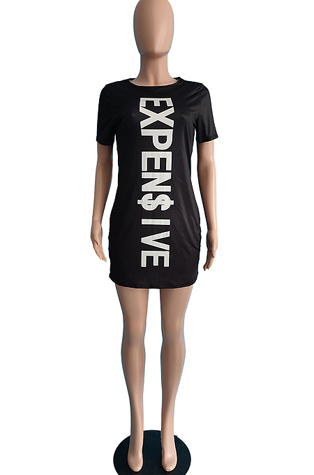 Summer Personnality Letter Printing Fashion Dress JG050