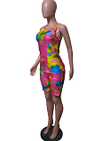 Casual Pineapple Cloth Print Vest Shorts Sets T211