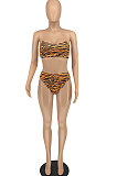 Tiger Pattern Sexy Trendy Casual Two Pieces Swimsuits AFM2030