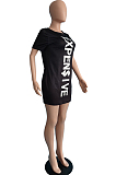 Summer Personnality Letter Printing Fashion Dress JG050