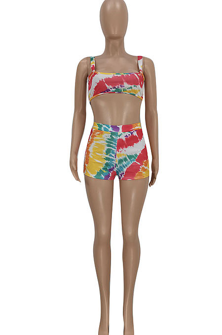 Euramerican Women Temperament Printing Shorts Sets FFE148