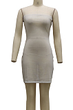Sexy Fashion Net Yarn Beach Bood Tube Top Dress SMR10045