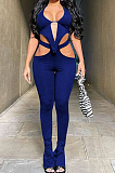 Fashion Summer Halter Neck Backless Bind Dew Hip Open Fork Pant Sets F88368