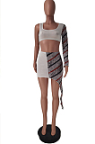 Sexy Beach Net Yarn Perspective Spliced Elastic Two Piece ZDD31136