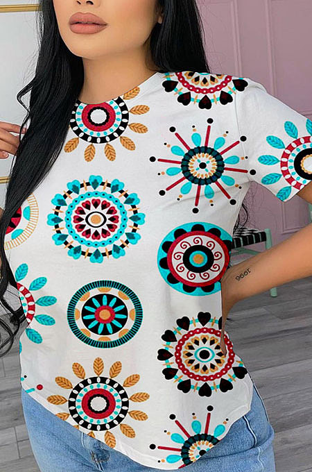 Casual Fashion Printing Short Sleeve T Shirts PY816