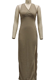 Night Club Stretch Net Yarn Fashion Long Dress SMR10105