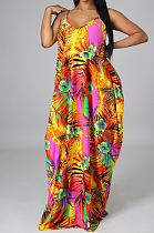 Fashion Summer V Neck Loose Sexy Sling Dress SMR10468