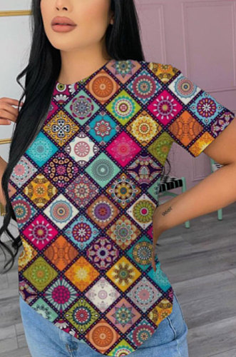Casual Fashion Printing Short Sleeve T Shirts PY816