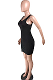 Summer Prue Color Open Fork Casual Super Elastic Pit Bar Dress YMT6208
