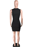 Summer Prue Color Open Fork Casual Super Elastic Pit Bar Dress YMT6208