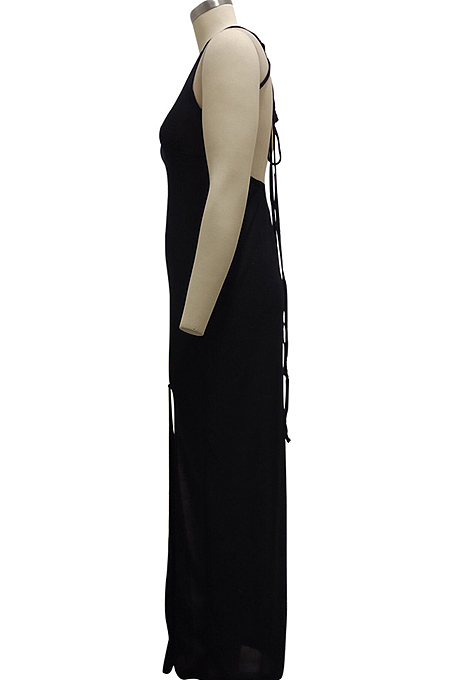 Night Club Stretch Net Yarn Fashion Long Dress SMR10105