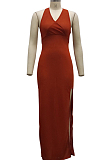 Night Club Stretch Net Yarn Fashion Long Dress SMR10105