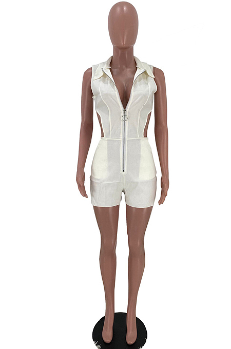White Back Hollow Out Sexy Fashion Sping Summer Jumpsuits SXS6057-1