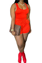 Red Sexy Vest Shorts Stakerope Casual Shorts Sets SFM0274-4