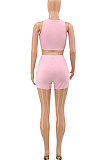 Pink Casual Sexy Vest Shorts Sets PY810-1