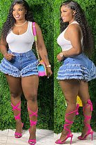 Fashion Casual Edge Grinding Cowboy Shorts NZ941