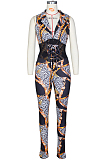 Gold Euramerican Fashion Chain Knotted Strap Bodycon Jumpsuits ZS0394-1