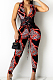 Red Euramerican Fashion Chain Knotted Strap Bodycon Jumpsuits ZS0394-2