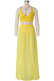 Summer Sexy Sling Vest Chiffon Long Skirts Sets ZS0182