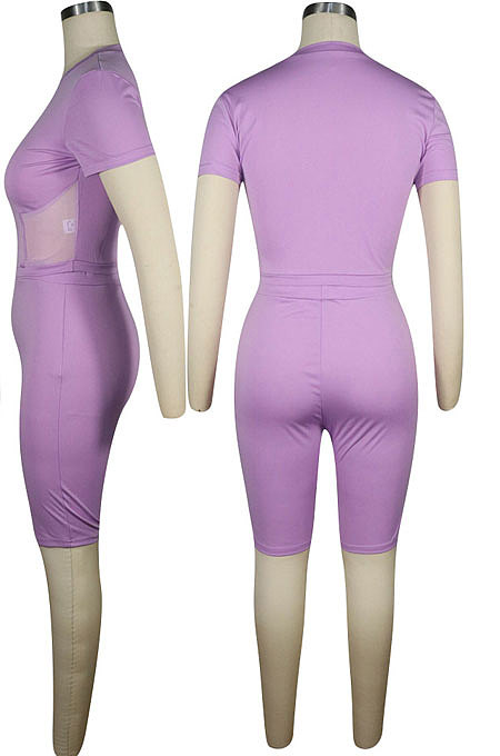 Net Yarn Spliced Sports Shorts Sets QQM4038