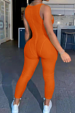 Orange Fashion Vest Sexy Bodycon Jumpsuits TK6183-3