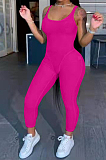 Rose Red Fashion Vest Sexy Bodycon Jumpsuits TK6183-4