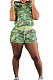 Tie Dye Hole Casual Hoodie Shorts Sets QQ5113