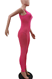 Rose Red Fashion Vest Sexy Bodycon Jumpsuits TK6183-4